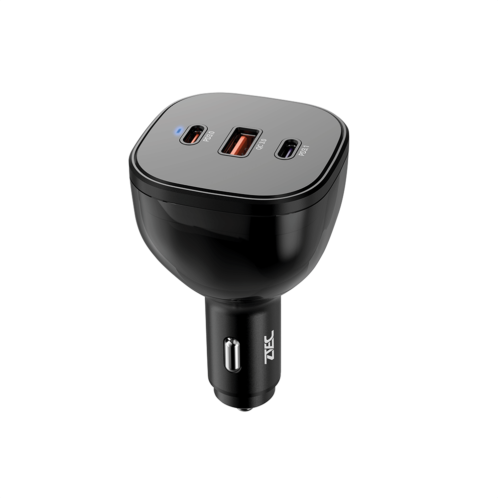 หัวชาร์จในรถ 165W 3 พอร์ตชาร์จ ZTEC Car Charger ZV1651 สีดำ (รองรับชาร์จเร็ว PD3.1 , PPS , QC4.0)_0
